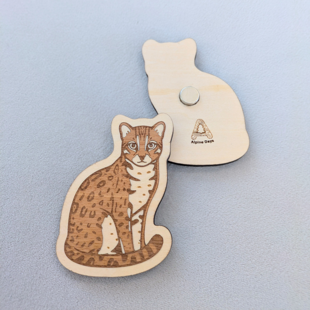 ( Alpine Days 原創商品 )  台灣石虎 木製磁鐵 冰箱磁鐵 造型磁鐵-細節圖3
