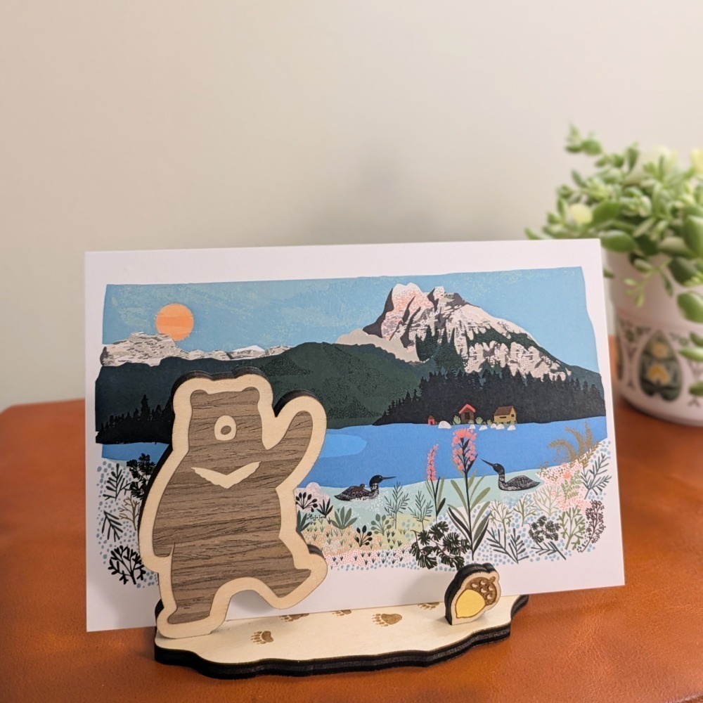 ( Alpine Days原創商品 ) Hello台灣黑熊 名片座 名片架 展示架 相片架-細節圖5