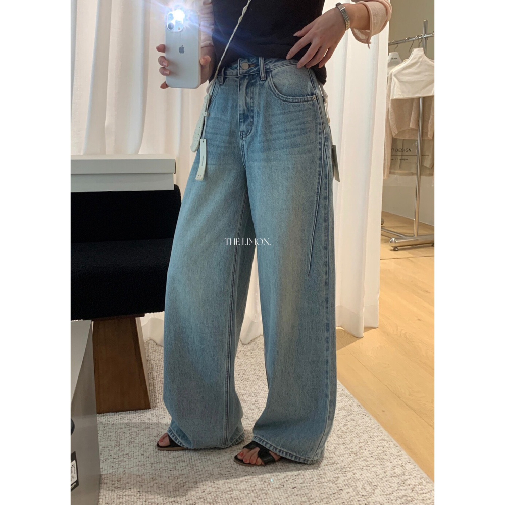 檸檬家百搭直筒牛仔褲👖-細節圖5