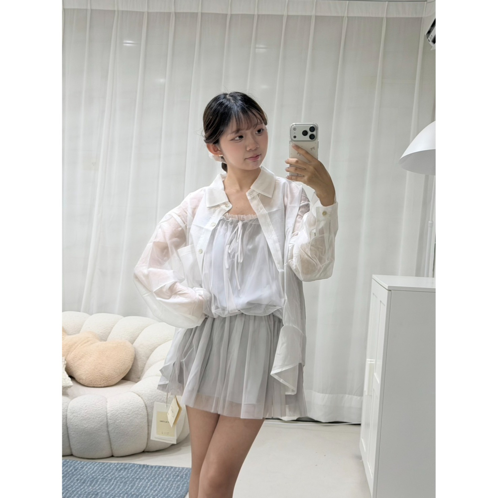 氣質蝴蝶結紗裙吊帶連身裙👗-細節圖3