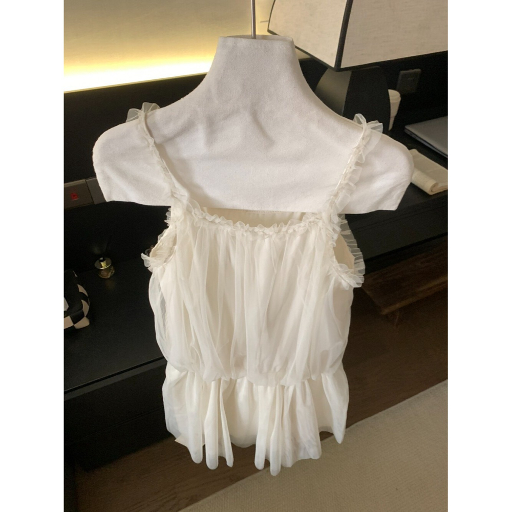 氣質蝴蝶結紗裙吊帶連身裙👗-細節圖7