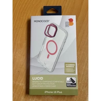 MONOCOZZI iPhone 16 Plus 磁吸金屬鏡頭支架防摔保護殼（桃紅色）-細節圖2