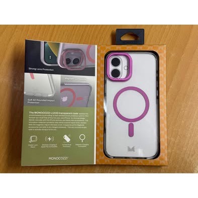 MONOCOZZI iPhone 16 Plus 磁吸金屬鏡頭支架防摔保護殼（桃紅色）-細節圖3