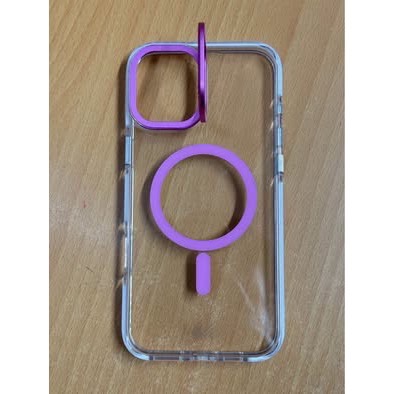MONOCOZZI iPhone 16 Plus 磁吸金屬鏡頭支架防摔保護殼（桃紅色）-細節圖7