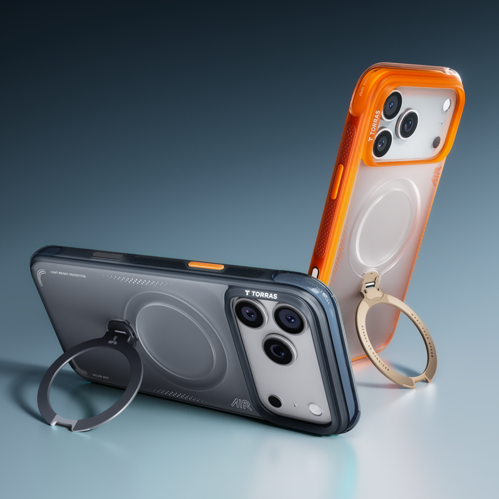 圖拉斯 Ostand Spin Air Magnetic 相機按鍵旋轉支架氣囊防摔手機殼 iPhone 17 Pro 橘-細節圖5