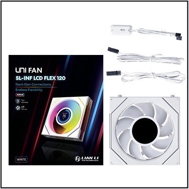 LIAN LI 聯力 UNI FAN SL-INF FLEX LCD 120 白色（正向/反向）-細節圖2