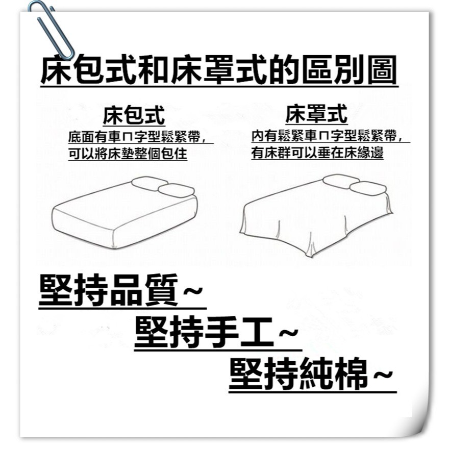 純棉床包 純棉三件組 純棉四件組 台灣製 MIT 100%精梳純棉 單人床包 雙人床包 加大床包 台灣工廠直營-細節圖6