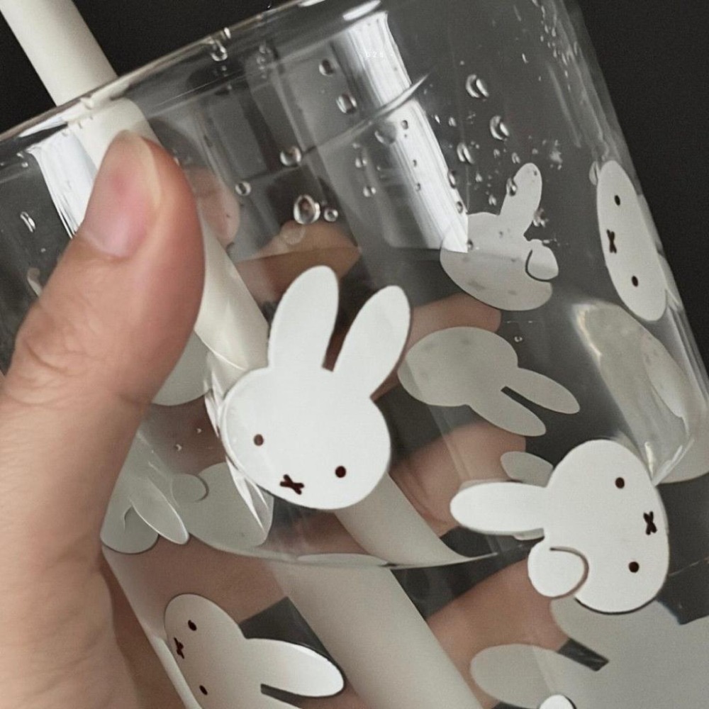 𝑯𝒖＇𝒔＞現貨｜Miffy 米飛兔吸管玻璃杯 720ml 冷熱隨行杯 吸管杯 玻璃杯 辦公必備-細節圖7