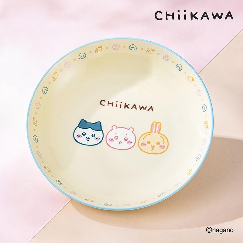 𝑯𝒖＇𝒔＞現貨｜chiikawa 吉伊卡哇正版代購 8吋 陶瓷盤 餐盤 盤子 圓盤 甜點盤 水果盤 八吋-細節圖2