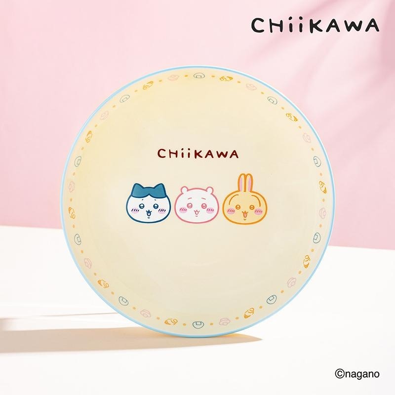 𝑯𝒖＇𝒔＞現貨｜chiikawa 吉伊卡哇正版代購 8吋 陶瓷盤 餐盤 盤子 圓盤 甜點盤 水果盤 八吋-細節圖4