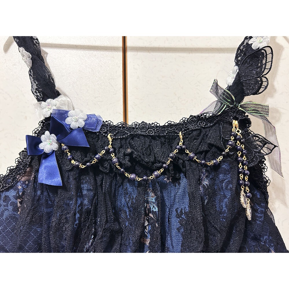 長耳朵尖耳朵 妖精王國 再版 JSK2型 绀色 Lolita-細節圖4