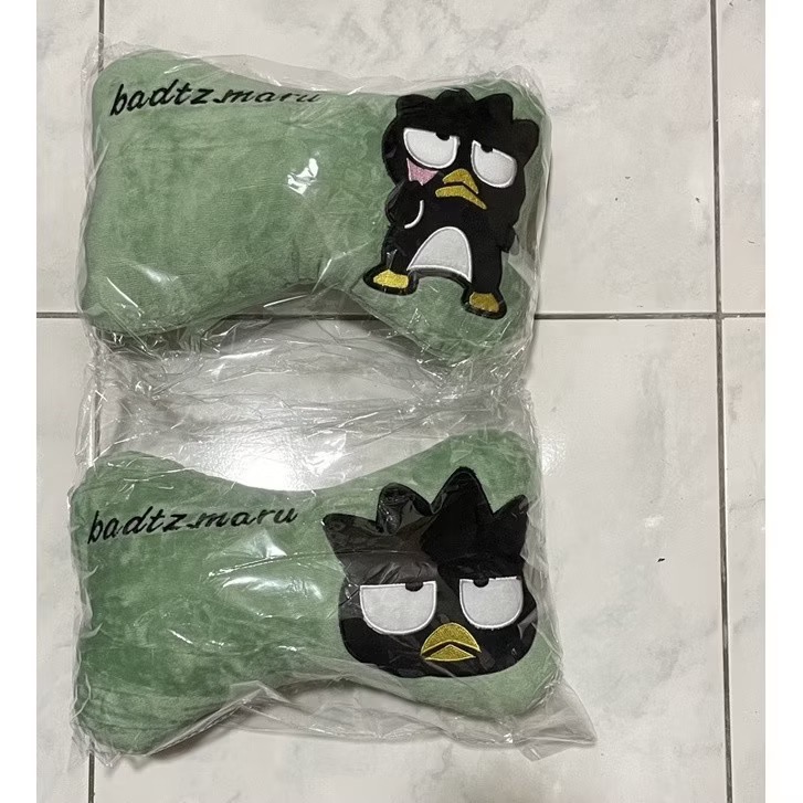 現貨+預購！酷企鵝卡通可愛車用 抱枕枕頭骨頭枕護頸安全帶一對三麗鷗-細節圖3