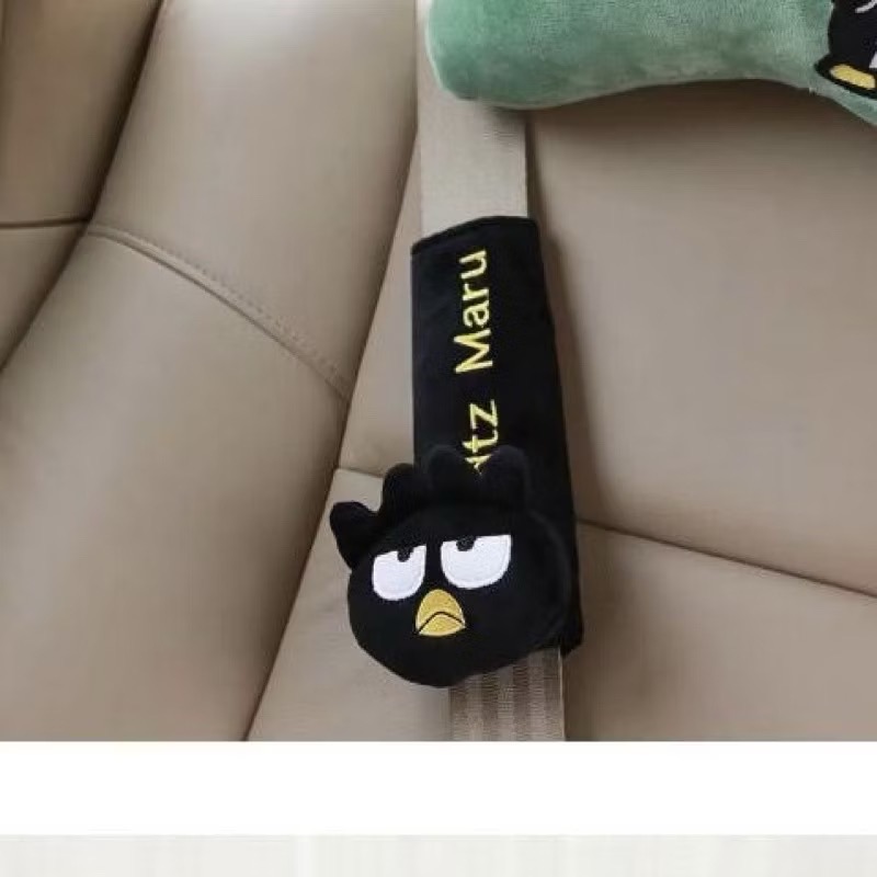 現貨+預購！酷企鵝卡通可愛車用 抱枕枕頭骨頭枕護頸安全帶一對三麗鷗-規格圖6