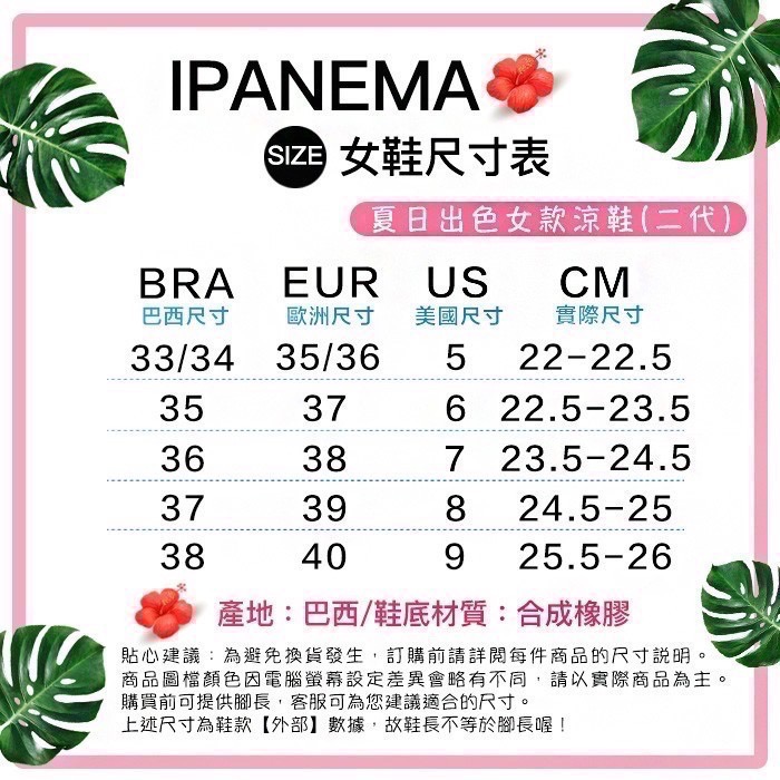 【現貨】IPANEMA LEAF SANDAL 女生 Women 巴西 葉片裝飾 T字 夾腳涼鞋-細節圖2