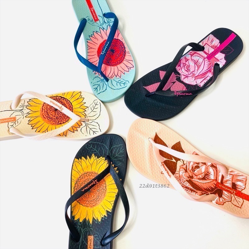 【現貨】IPANEMA TEMAS XII FE 女生 Women M 人體工學 玫瑰 太陽花系列 人字夾腳拖鞋-細節圖5