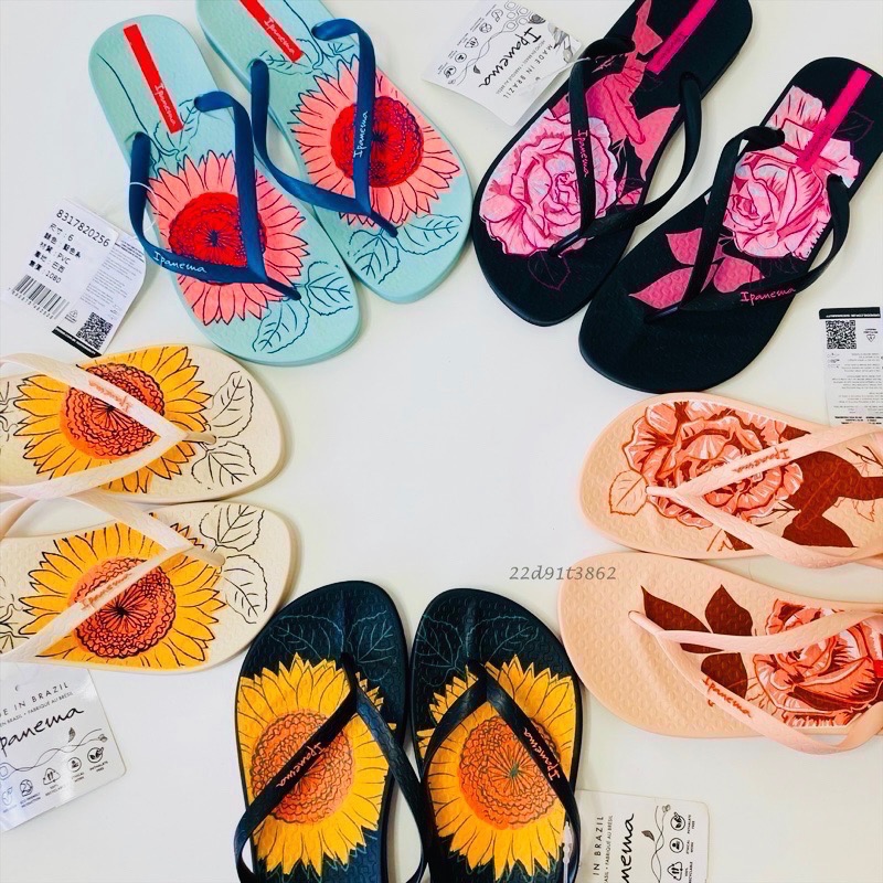 【現貨】IPANEMA TEMAS XII FE 女生 Women M 人體工學 玫瑰 太陽花系列 人字夾腳拖鞋-細節圖3