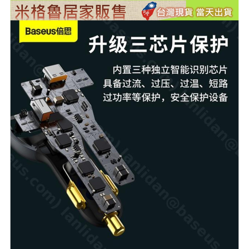 【Baseus】倍思尊享多路車載快充 C+C+U 160W快充套裝組_適用安卓&IPHONE IPADNB適用於IP15-細節圖6