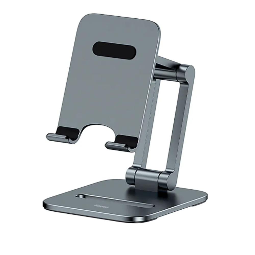 【Baseus】桌面金屬雙軸摺疊支架手機支架 支架 追劇支架 手機款 深空灰追劇 線上課程 便攜 直播-細節圖6