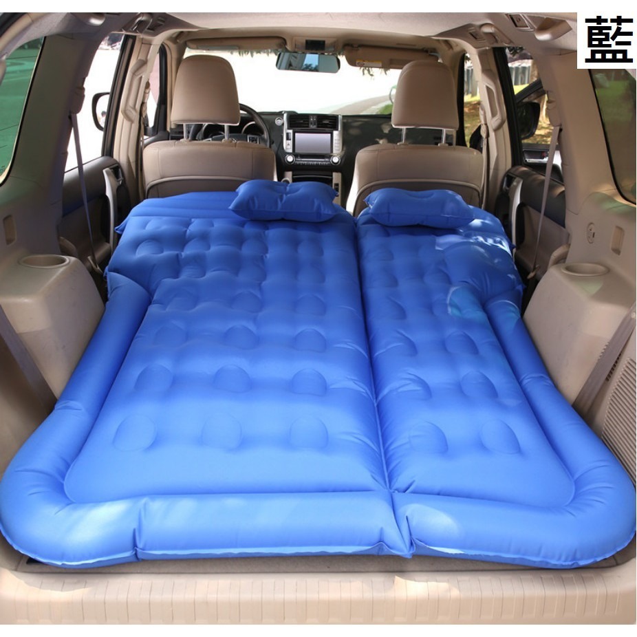 【休旅車充氣床】送枕頭+電動打氣機+收納袋 植絨分體 點菸孔充氣 車用 充氣墊 旅行床 車震床墊-規格圖9