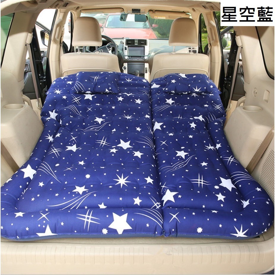 【休旅車充氣床】送枕頭+電動打氣機+收納袋 植絨分體 點菸孔充氣 車用 充氣墊 旅行床 車震床墊-規格圖9