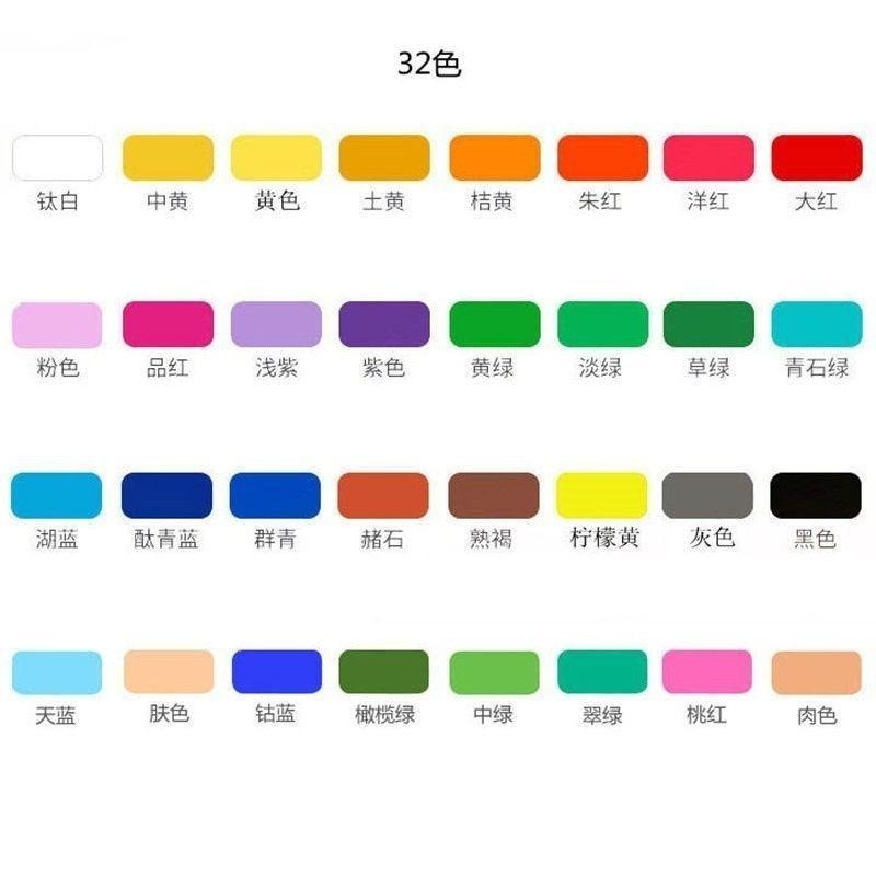 【水粉顏料-500ml】CE認證 無毒 廣告顏料 水粉顏料 水粉 DIY 手工藝 32色 繪畫-細節圖8