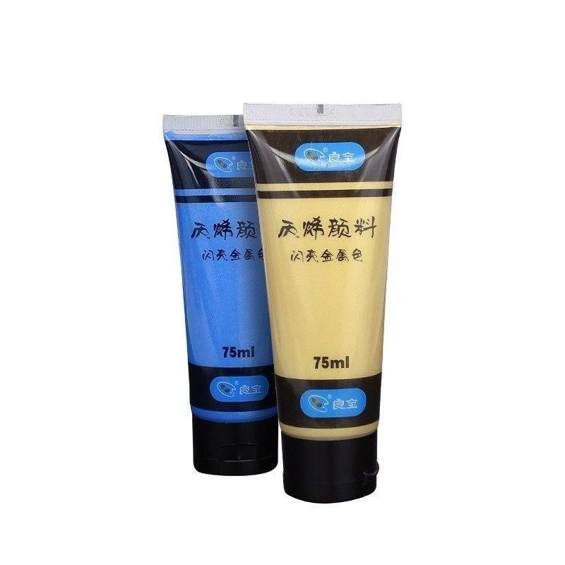 【壓克力金屬顏料-75ml】丙烯顏料 牆繪 防水 顏料 螢光 金屬色 油畫-細節圖3