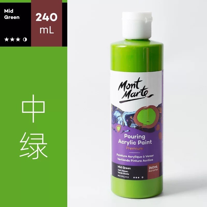 【蒙瑪特流動丙烯顏料-240ml】Mont Marte 蒙馬特 120ml單罐 流動畫 丙烯顏料 壓克力顏料 流體畫-規格圖9