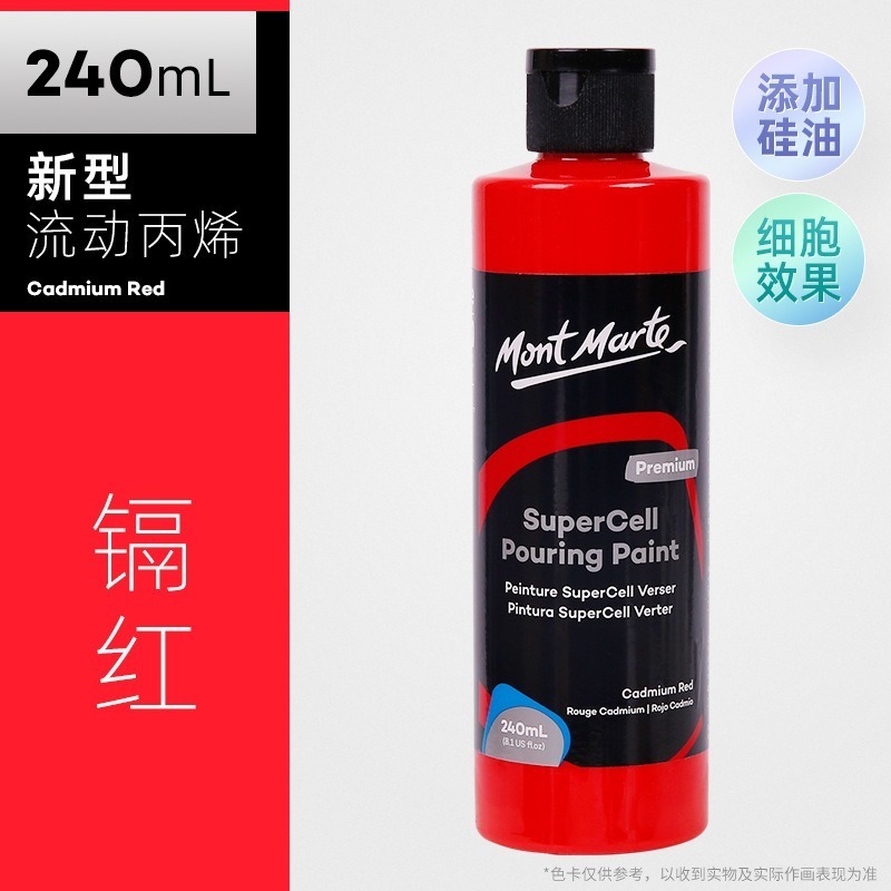 【蒙瑪特流動丙烯顏料-240ml】Mont Marte 蒙馬特 120ml單罐 流動畫 丙烯顏料 壓克力顏料 流體畫-規格圖9