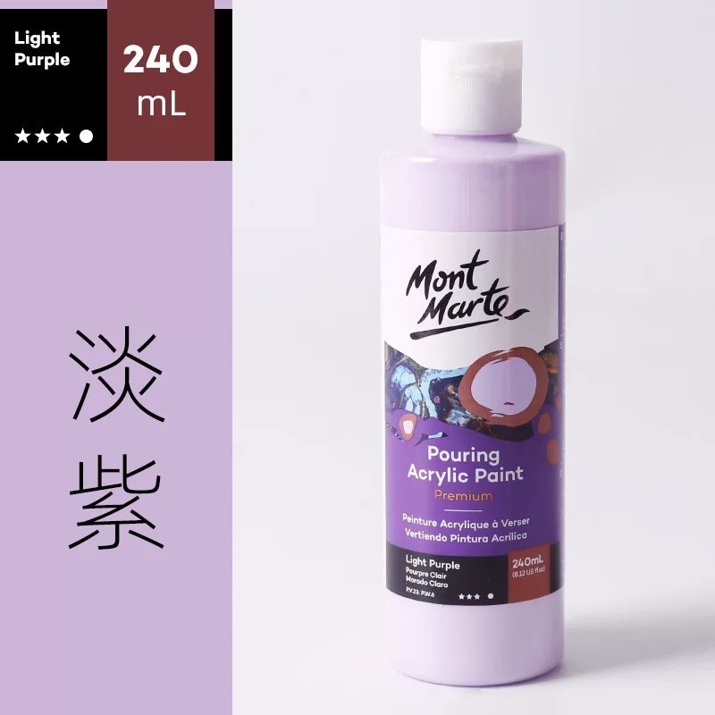 【蒙瑪特流動丙烯顏料-240ml】Mont Marte 蒙馬特 120ml單罐 流動畫 丙烯顏料 壓克力顏料 流體畫-規格圖9