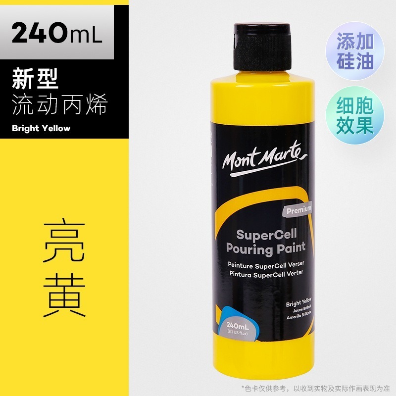 【蒙瑪特流動丙烯顏料-240ml】Mont Marte 蒙馬特 120ml單罐 流動畫 丙烯顏料 壓克力顏料 流體畫-規格圖9
