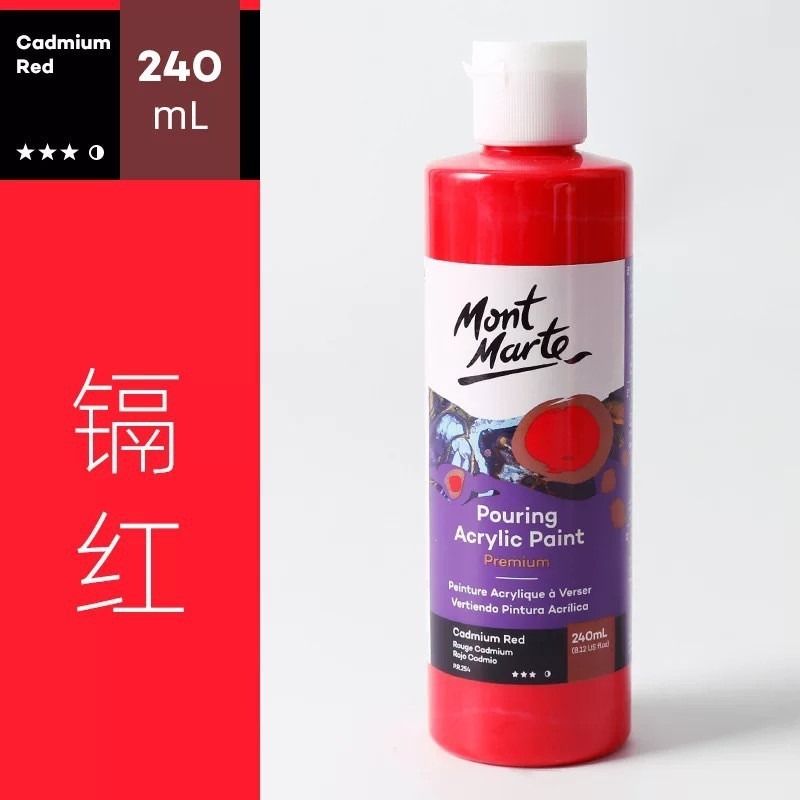 【蒙瑪特流動丙烯顏料-240ml】Mont Marte 蒙馬特 120ml單罐 流動畫 丙烯顏料 壓克力顏料 流體畫-規格圖9