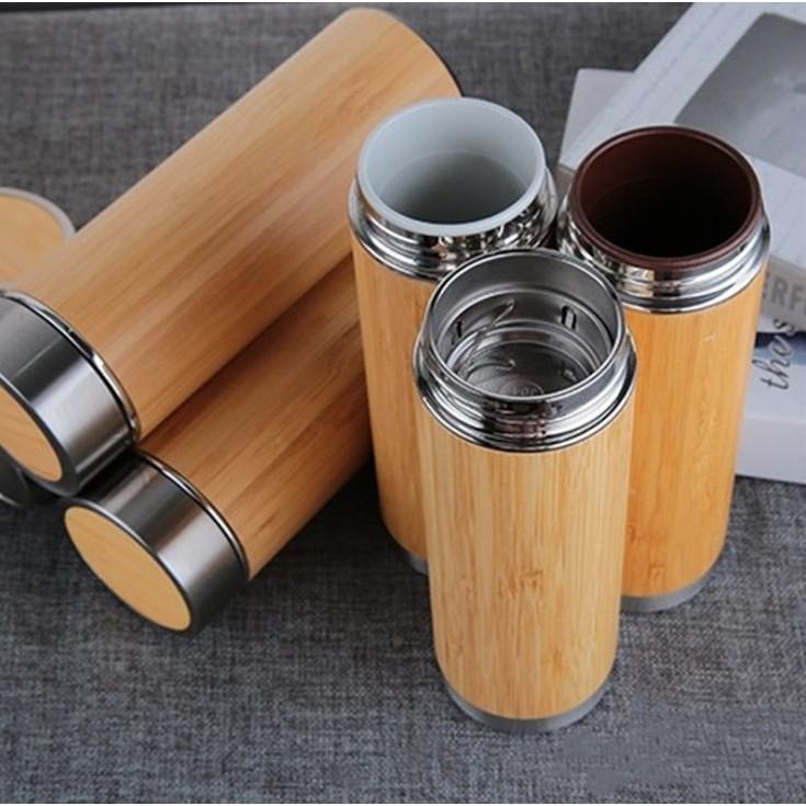 【*竹製保溫杯】不銹鋼內膽 父親節禮物 創意 個性 竹殼杯 禮品 水杯 保溫杯 保溫瓶-細節圖3