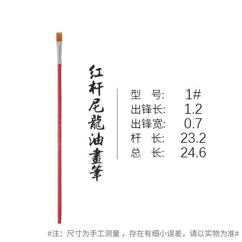 【平價扁鋒畫筆】水彩筆 描邊筆 扁鋒筆 平頭筆 繪畫工具 油畫 水彩 粉彩 尼龍畫筆 畫筆 平價-細節圖4