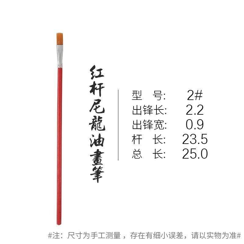 【平價扁鋒畫筆】水彩筆 描邊筆 扁鋒筆 平頭筆 繪畫工具 油畫 水彩 粉彩 尼龍畫筆 畫筆 平價-細節圖5