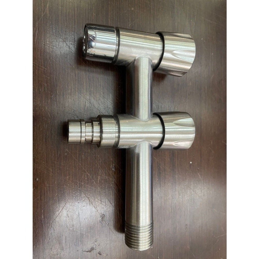【洗衣機水龍頭-雙出水】全銅龍頭 水龍頭雙出口水龍頭 一分二 4分 雙出水口 一對二 一轉二 洗衣機兩用龍頭-規格圖9