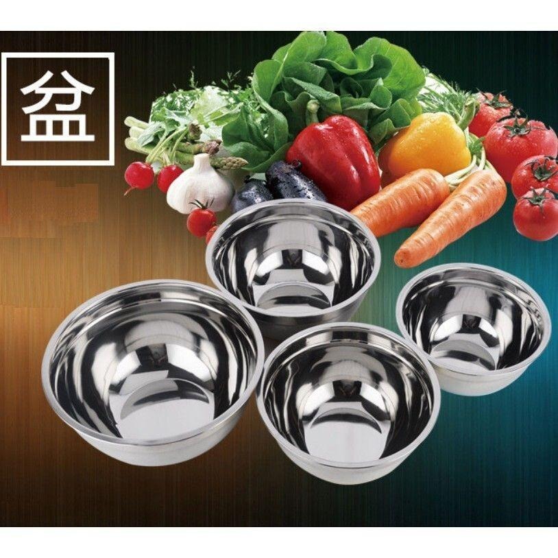 【打蛋盆】14cm~30cm 無磁不銹鋼 加深 加厚 多用料理盆 湯碗 湯盆 調料缸-細節圖2