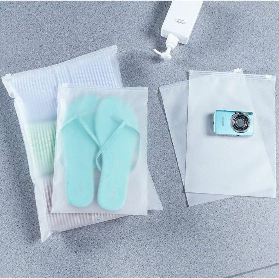 【*霧面密封袋】旅行收納聖品 收納 白色磨砂防水收納袋 衣物 鞋子 出門 出國 旅遊-細節圖3