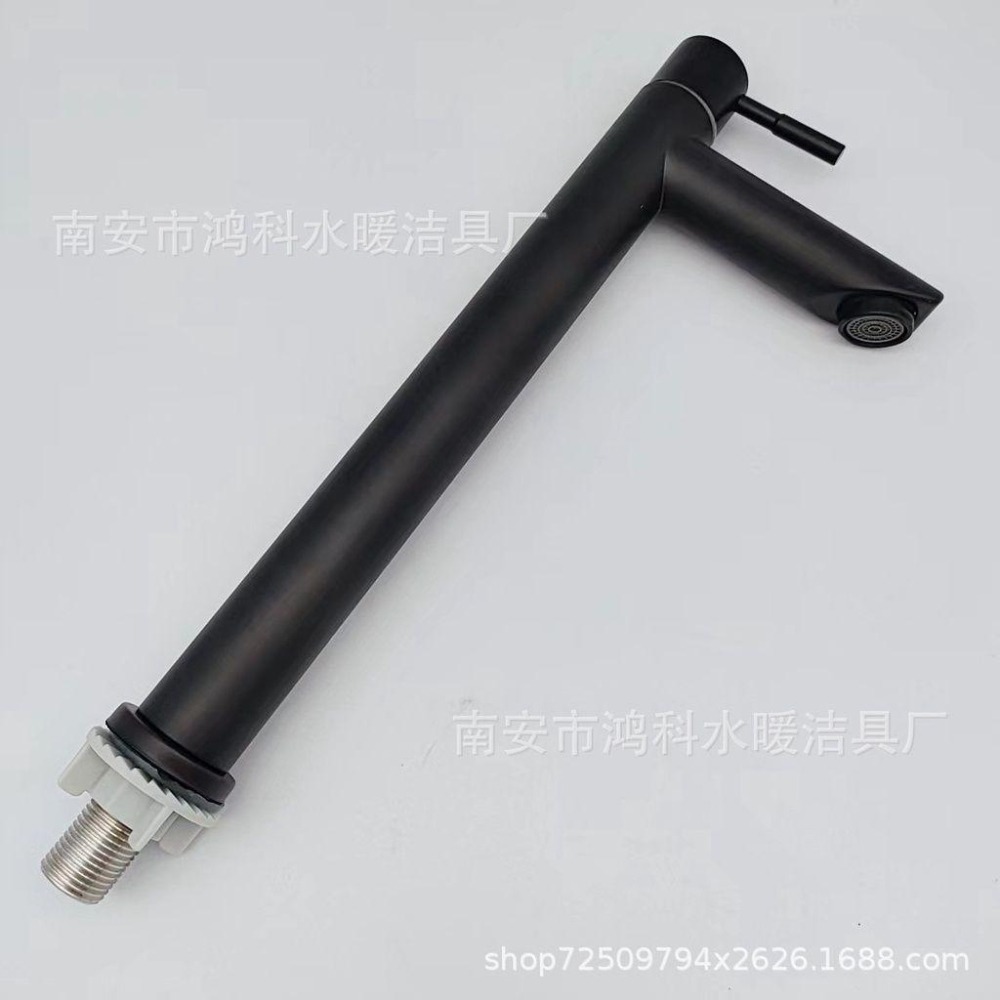 【黑色單槍臉盆水龍頭】 面盆水龍頭 單把水龍頭 混水閥 洗臉盆水龍頭 冷熱水龍頭 二聯水龍頭-細節圖4