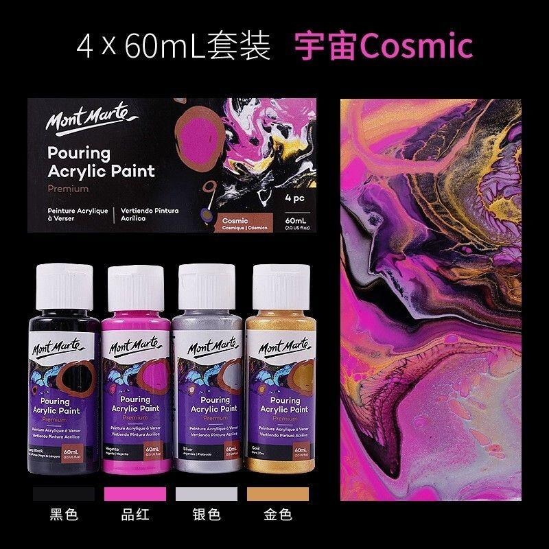 【蒙瑪特流動丙烯顏料-4瓶套裝組】Mont Marte 蒙馬特 套裝販賣 流動畫 流體畫 壓克力顏料 丙烯顏料-細節圖8
