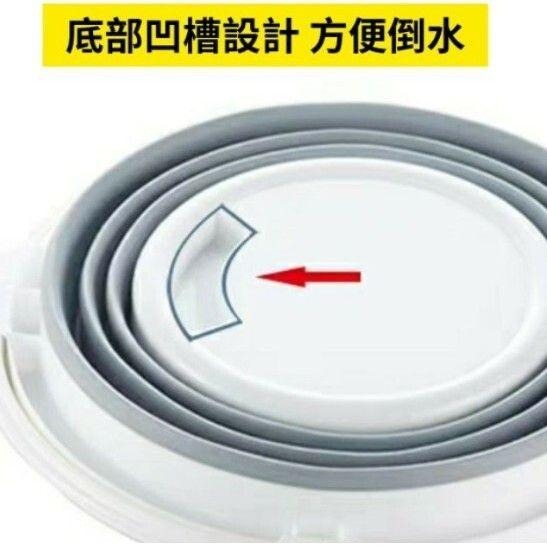 【*折疊水桶-圓形】高品質 加厚版 水桶 多功能手提式折叠水桶 收納方便 洗車 露營 郊遊 釣魚-細節圖6