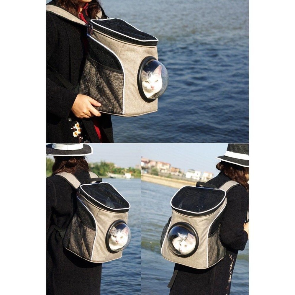 【*寵物太空包-透氣款】『高厚度寵天使正品』 寵物太空包 寵物後背包 寵物包 貓咪背包 貓咪外出 外出提籠-細節圖3