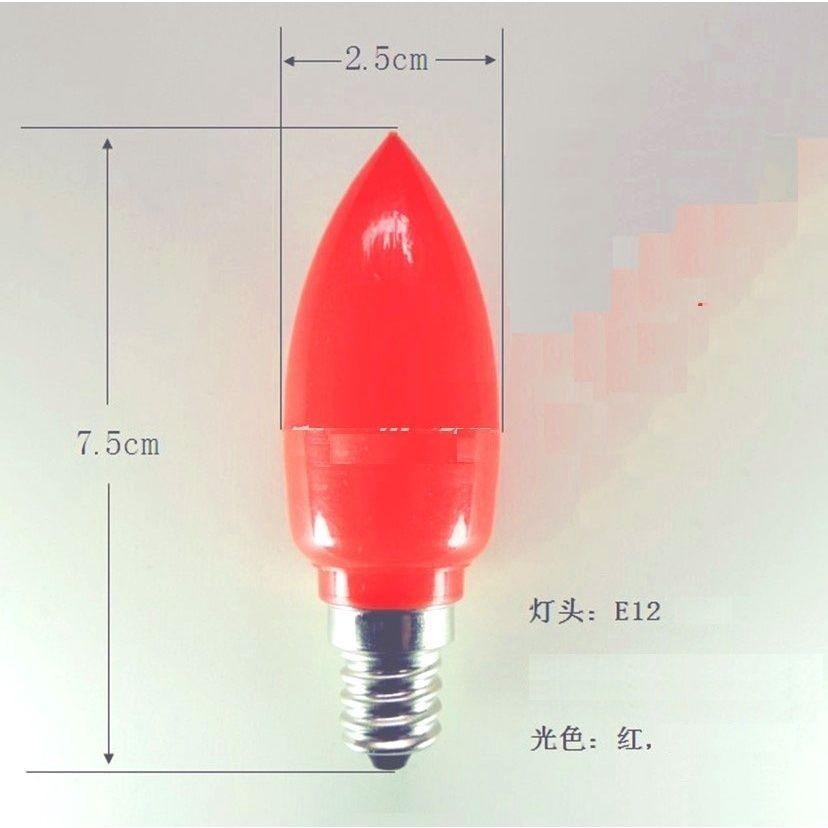 【神桌紅燈泡】LED 神明小夜燈 E12 E27省電蠟燭燈/神明燈/小紅燈泡雞心燈-細節圖2