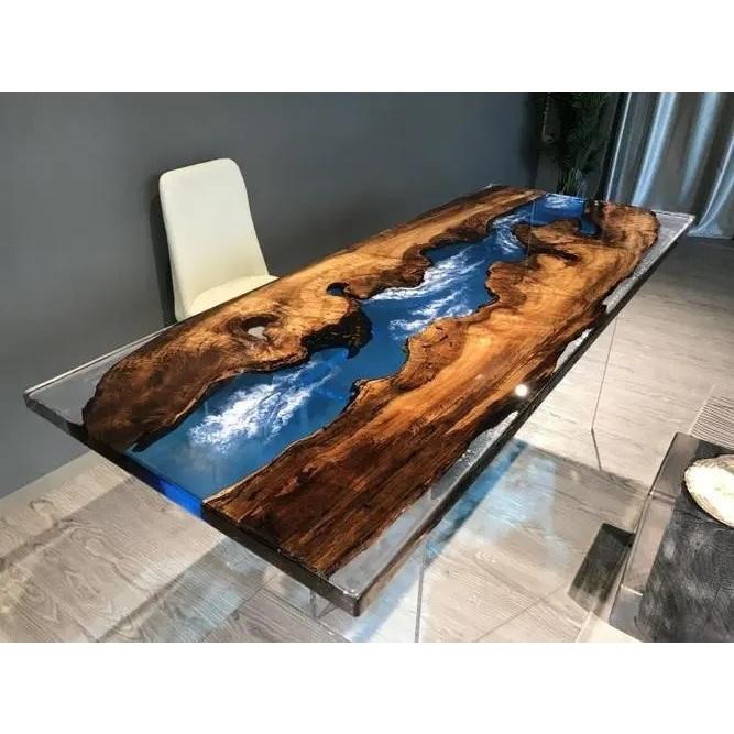 【環氧樹脂2029】大件專用 750g 河流桌膠 厚板專用 水晶滴膠 水晶膠 AB膠 耐黃 易消泡 滴膠-細節圖8
