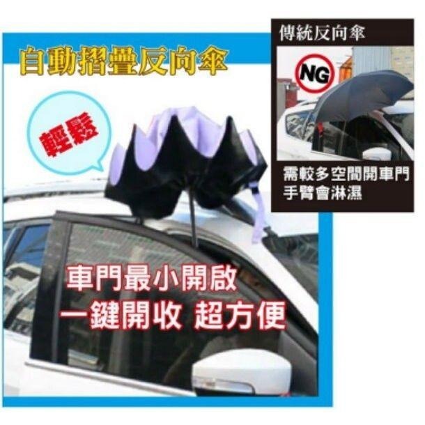 【自動開收反向傘】一鍵開啟 抗UV 自開自收 自動折疊傘 摺疊傘 自動傘 遮陽傘 防曬雨傘 雨傘-細節圖7