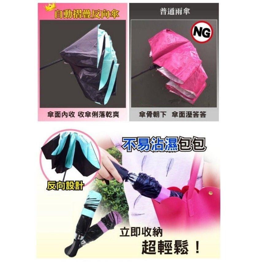 【自動開收反向傘】一鍵開啟 抗UV 自開自收 自動折疊傘 摺疊傘 自動傘 遮陽傘 防曬雨傘 雨傘-細節圖8