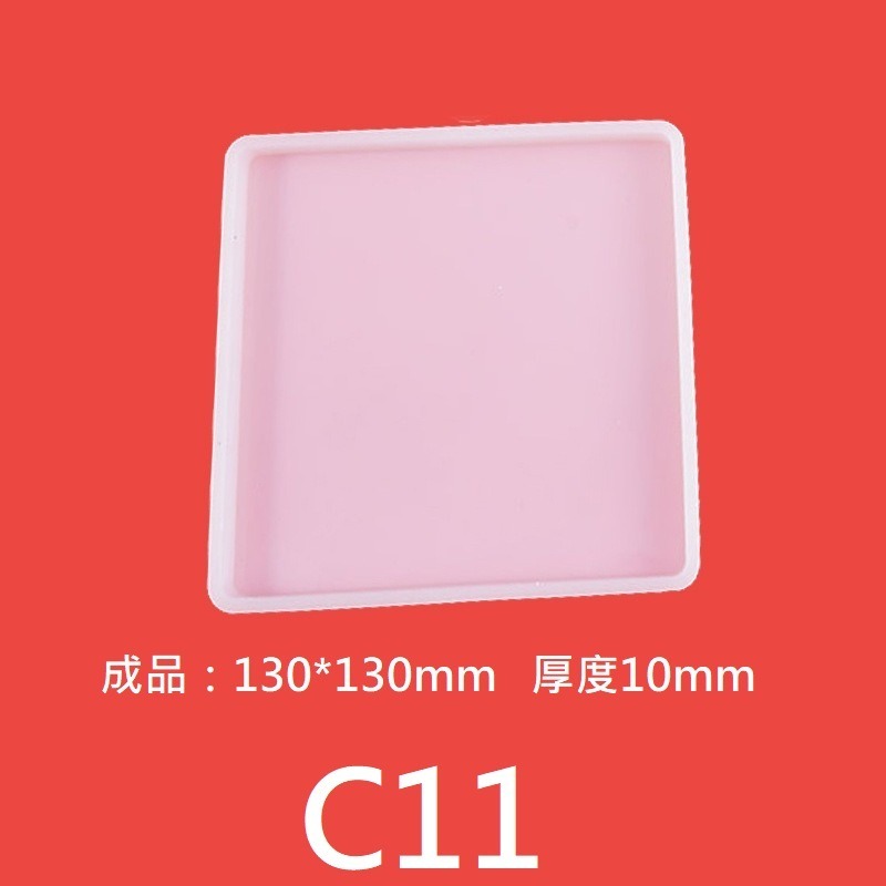 【平板模具】C多尺寸 正方形 正方體 矽膠模具 滴膠模具 不沾膠 鏡面脫模 手作-規格圖9