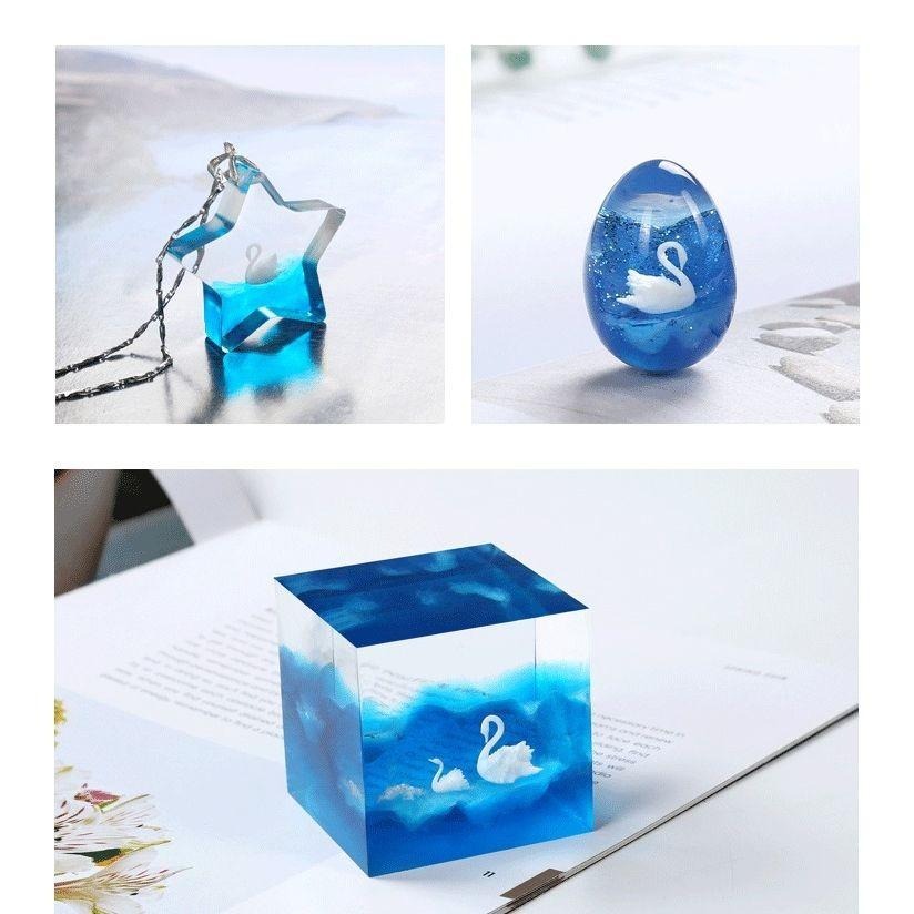 【*微觀模型-天鵝】3D立體 天鵝 模型 滴膠素材 水晶膠填充物-細節圖6