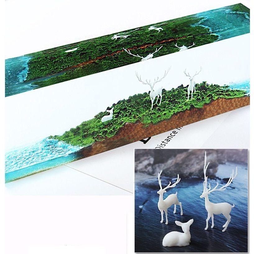 【微觀模型-仙鹿】3D立體 仙鹿 梅花鹿 鹿 模型 滴膠素材 水晶膠填充物-細節圖3