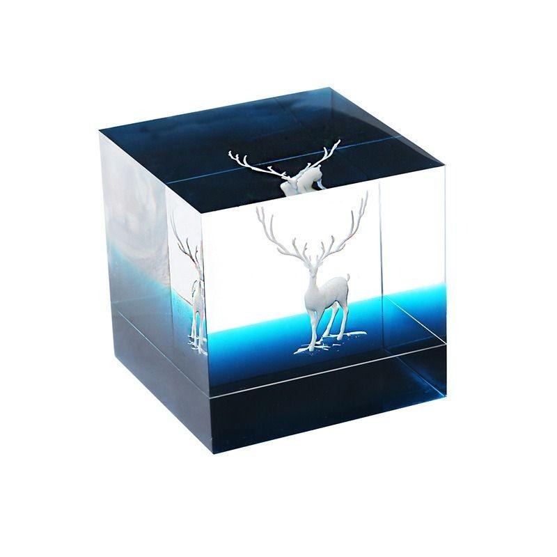 【微觀模型-仙鹿】3D立體 仙鹿 梅花鹿 鹿 模型 滴膠素材 水晶膠填充物-細節圖8