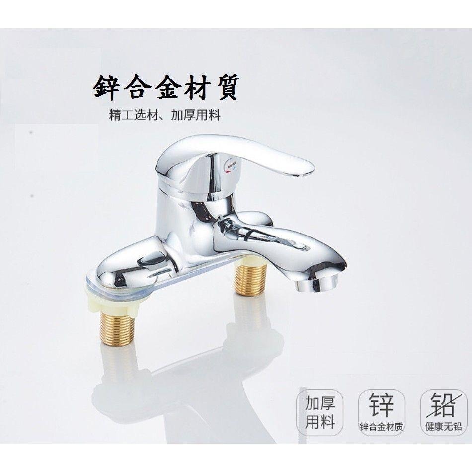 【雙孔臉盆水龍頭-鋅合金款】保固2個月 面盆水龍頭 單把雙孔水龍頭 混水閥 雙聯 洗臉盆水龍頭 冷熱水龍頭 二聯水龍頭-細節圖3